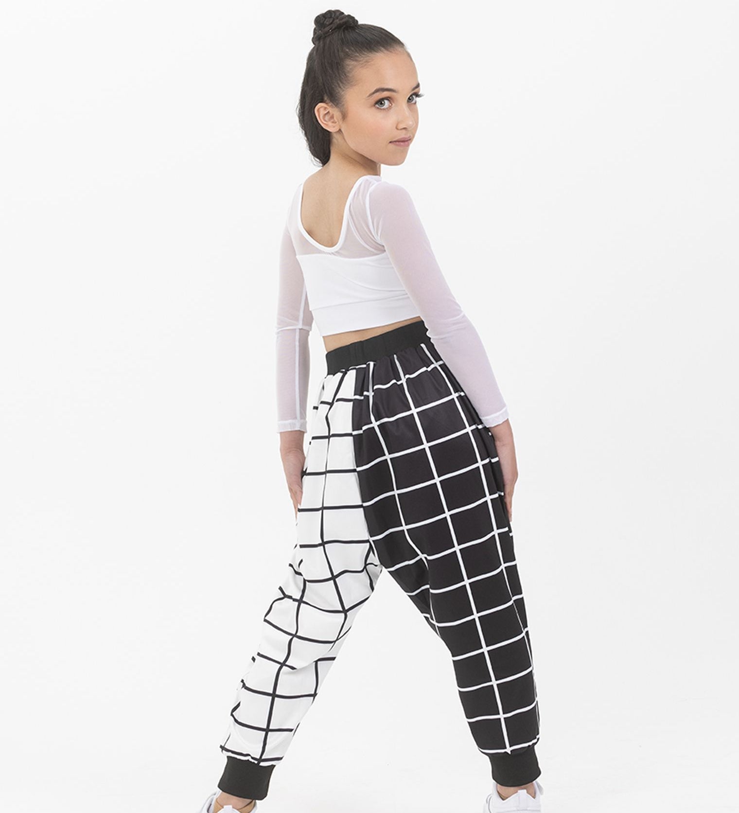 GEO PRINT HAREM PANTS hip hop costume