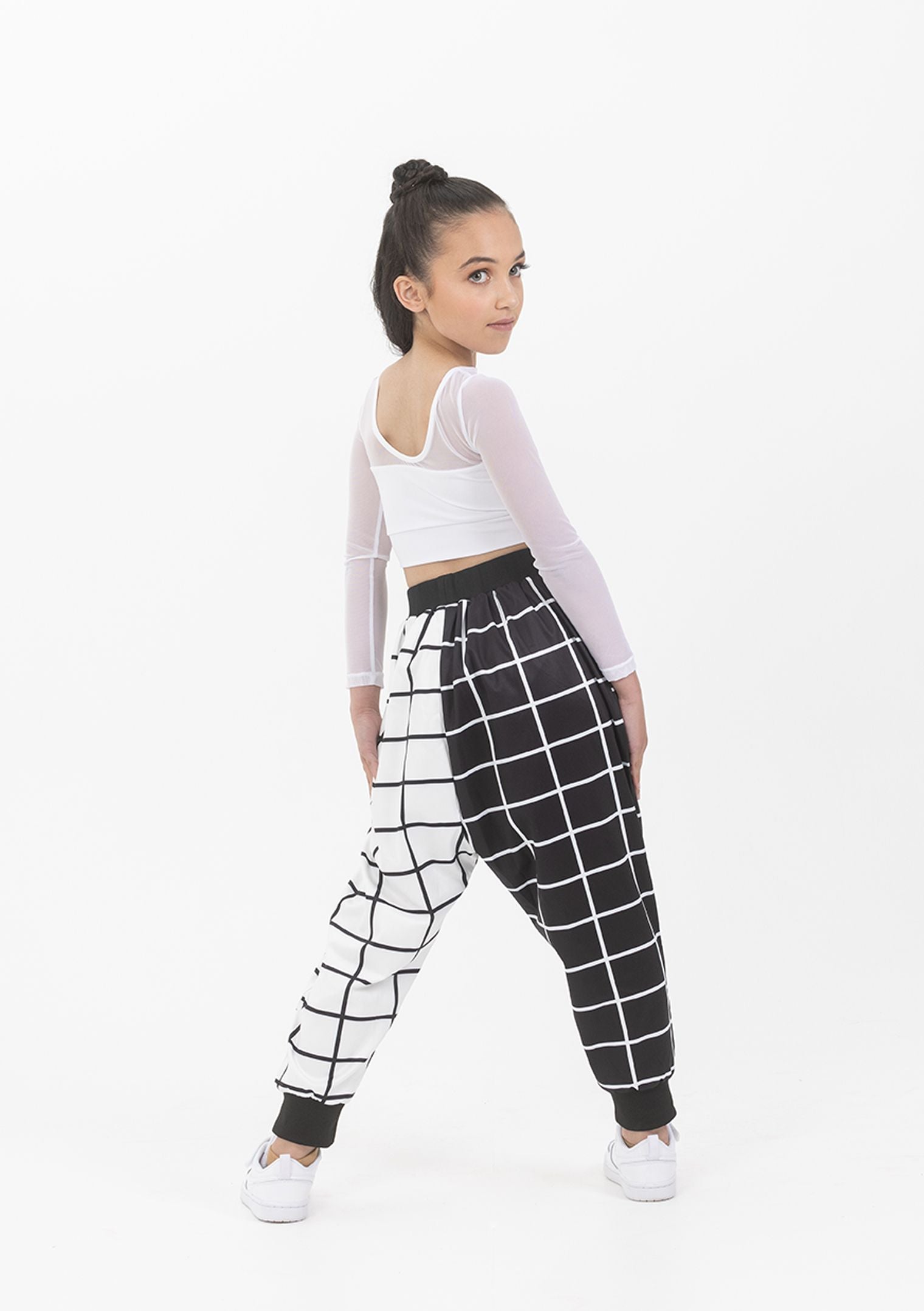 GEO PRINT HAREM PANTS hip hop costume