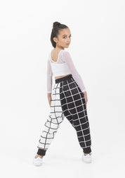GEO PRINT HAREM PANTS hip hop costume