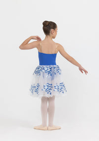royal blue floral romantic tutu dress ballet costume