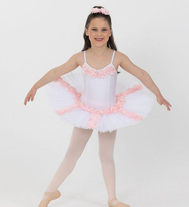 white pink petal tutu child costume ballet