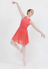 coral orange lyrical dress dance costume