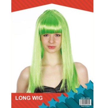 Long Wig with Fringe - Green