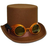 Steampunk Top Hat with Gold Goggles