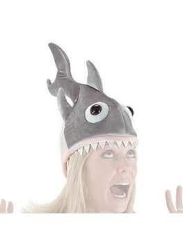 Plush novelty Shark Hat with Chomping jaws. 