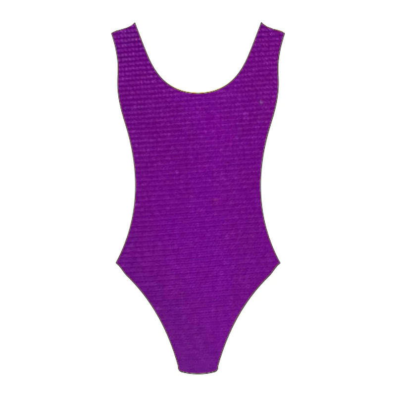 purple 1980s costume leotard