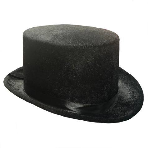 Velvet Top Hats black costume