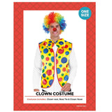 Clown Costume / Rainbow Bow Tie & Vest Set