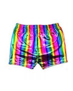 Metallic Rainbow Hot Shorts - Adult