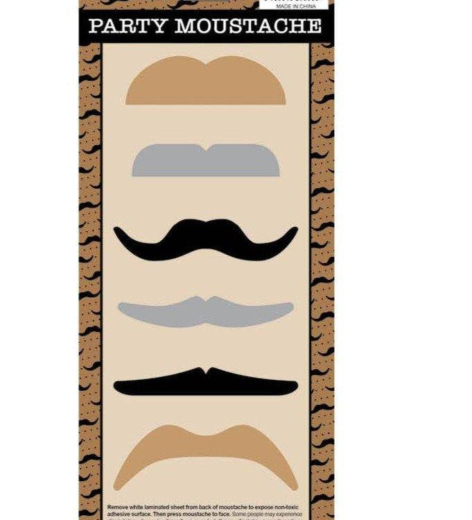 party moustaches mixed pack costume accessory 100 days