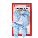 Gingham Bow Hair Ties