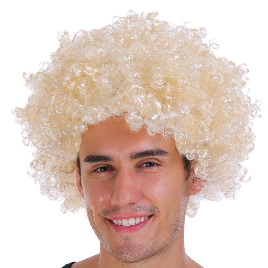 blonde afro wig