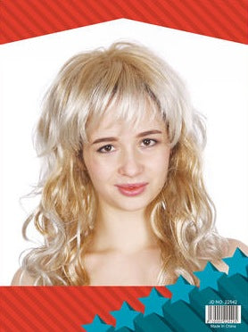 blonde wavy wig with fringe