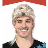 Mens Blonde Mullet Wig (22604)