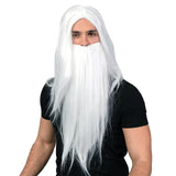 Wizard Wig & Beard Set - White