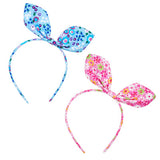 Floral Fabric Bunny Ear Headband