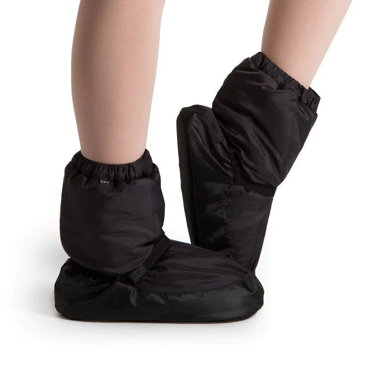 black warm up booties ballet
