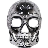 Day of the Dead Silver Skull Mask