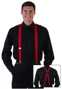Suspenders red gangster