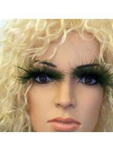 Floating Feathers Dark Green Eye Lashes