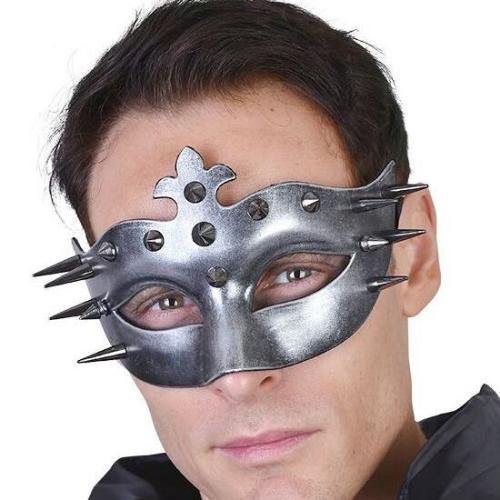 Ulric Silver Eye Mask with Spikes  Dancewear Australia