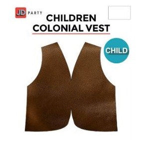 Children Colonial Vest Brown