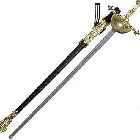 Musketeer Sword with Sheath Round Handle