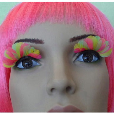 Eyelashes - Multi Neon Feathers