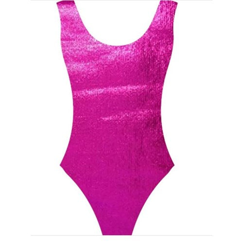 hot pink metallic leotard