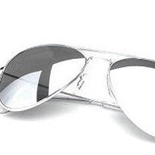 Party Glasses - Silver Aviator Mirror