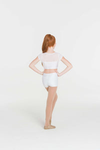 Attitude Sequin Crop Top | White  Dancewear Australia