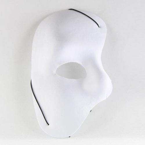 Mask - White Half Mask (phantom of the opera)
