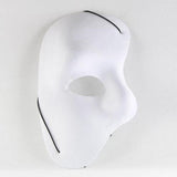 Mask - White Half Mask fabric  (phantom of the opera)