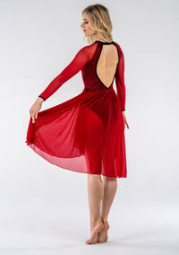 red lyrical dress