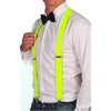 Suspenders bright neon yellow lime green
