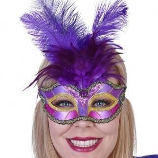 Pieta Purple Eyemask with Feathers  Dancewear Australia