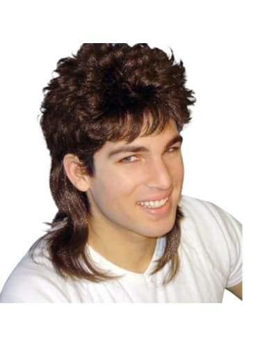 mullet wig 1970s 1980s 