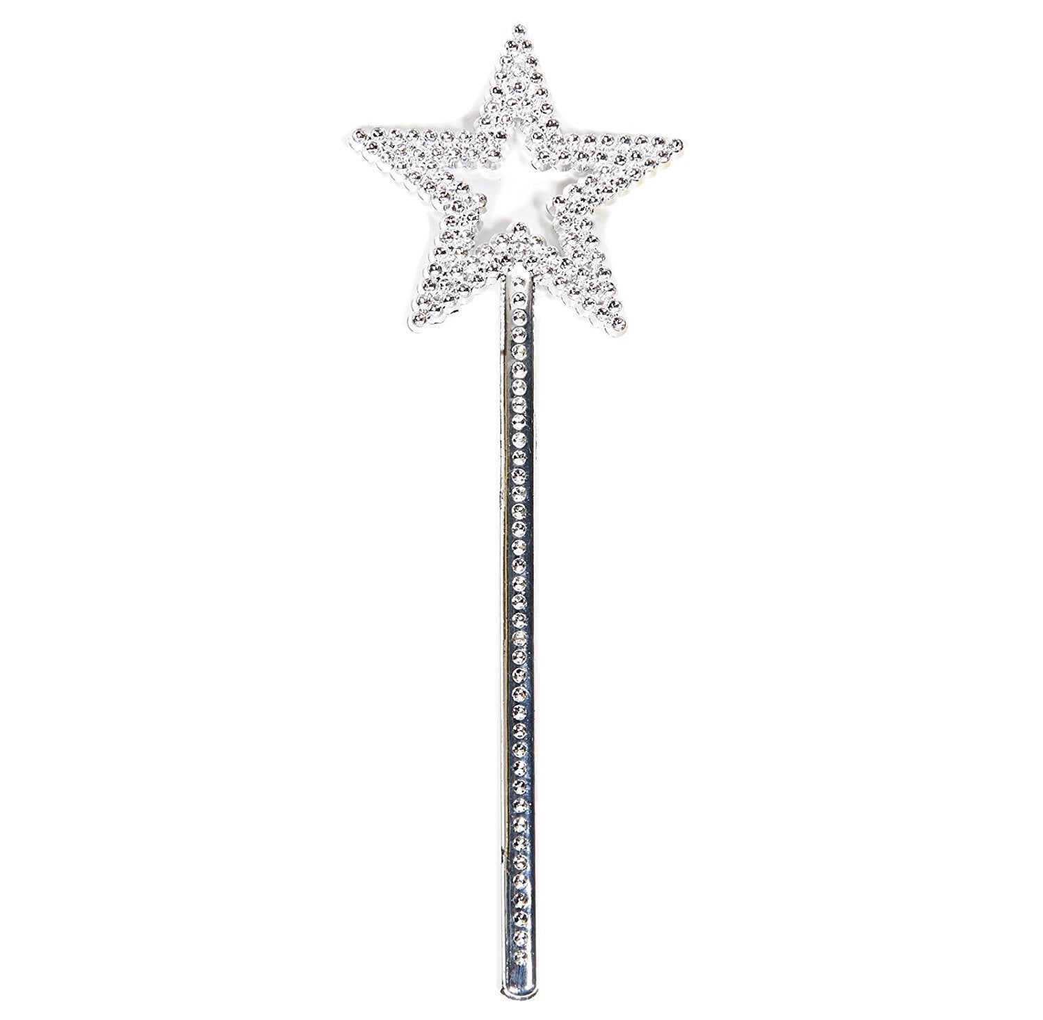 This classic Silver Glitter Wand, sparkles in the light. Perfect for all Fairy Princess' for that extra special touch to there imaginative play, or costume dress up party. 