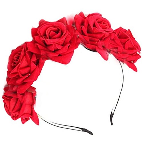 Deluxe Rose headband - Day of the Dead