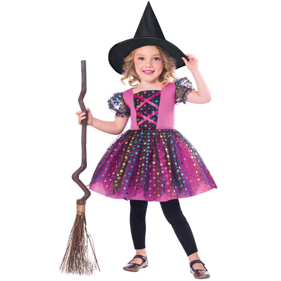 barbie pink rainbow witch dress halloween