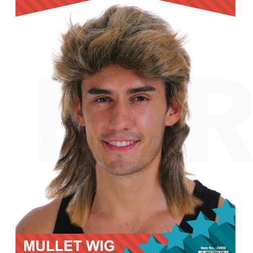 Mullet Wig - Medium Brown