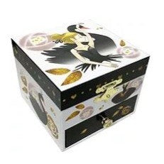 Small Jewellery Box with drawer - Black Swan