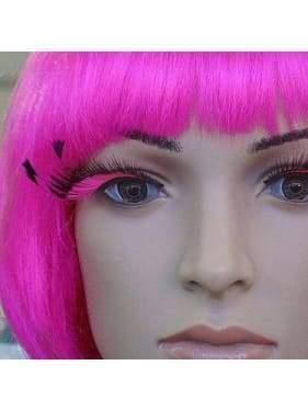Feather Tip Pink/Black Eye Lashes