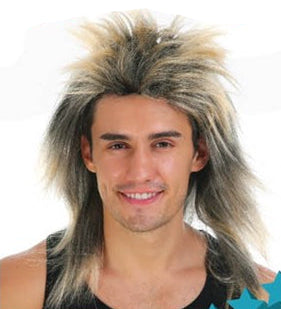 punk rock wig mullet 1980s 80s rocker bogan 