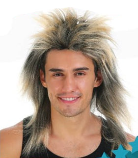 punk rock wig mullet 1980s 80s rocker bogan 