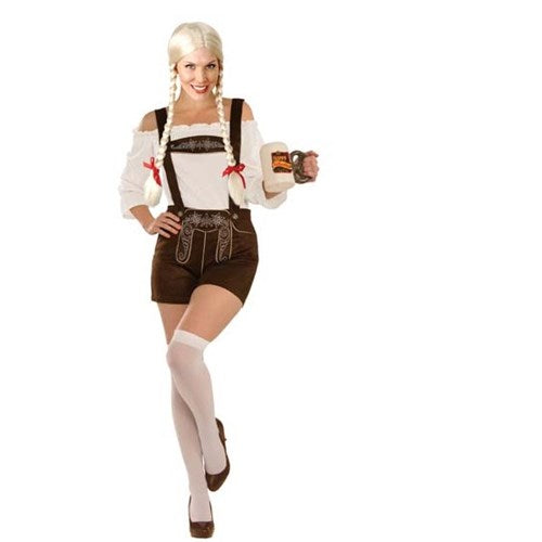 Female Brown Lederhosen Costume Oktoberfest