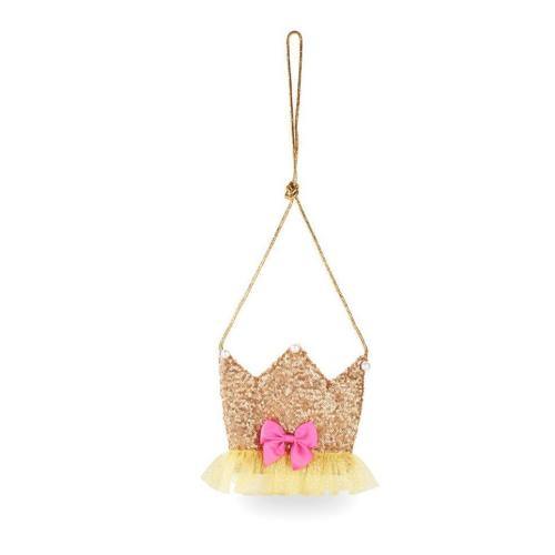 pink Poppy Gold Sparkle crown handbag 
