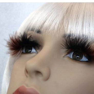 Eyelashes - Black/Brown Fluffy