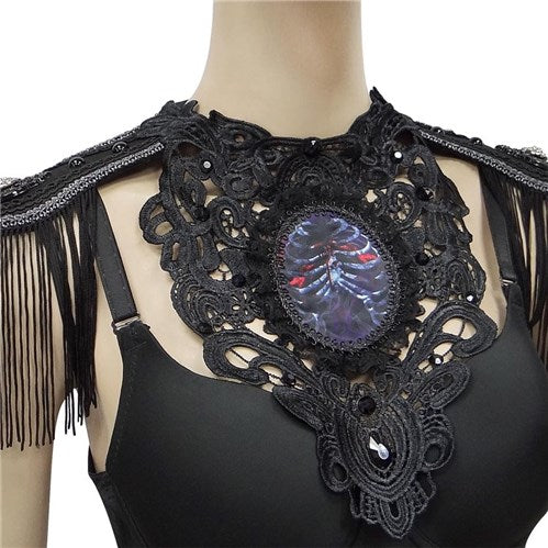 lace shoulder pads halloween costume 