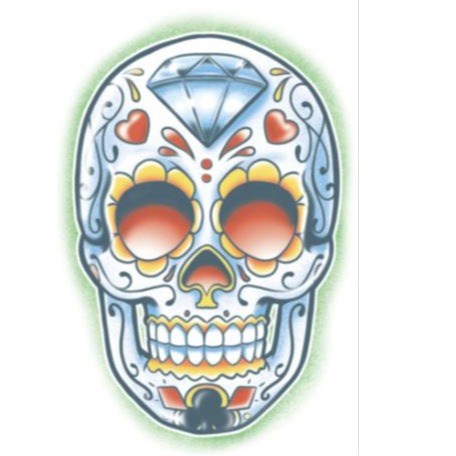 El Jugador Skull - Day of the Dead Tattoo